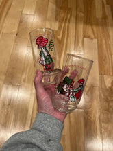 Load image into Gallery viewer, Lot of 2 Vintage 70s Christmas Coca Cola Glasses
