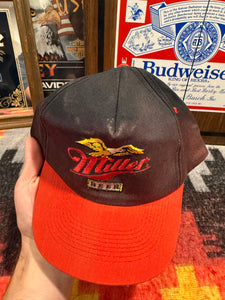 Vintage 90s Miller Beer Faded SnapBack Hat