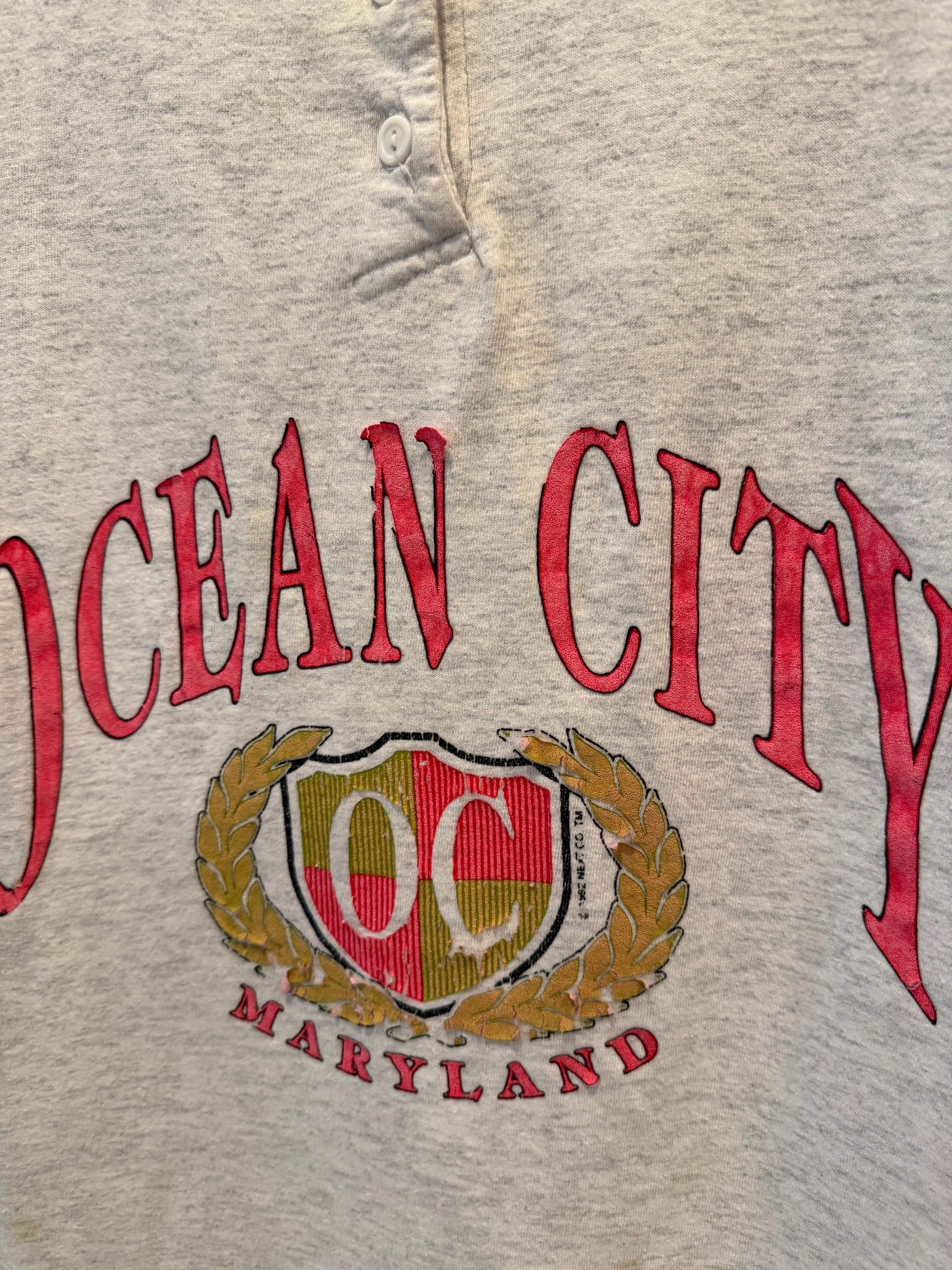 Vintage Early 90s Ocean City Maryland Button Tee (S)