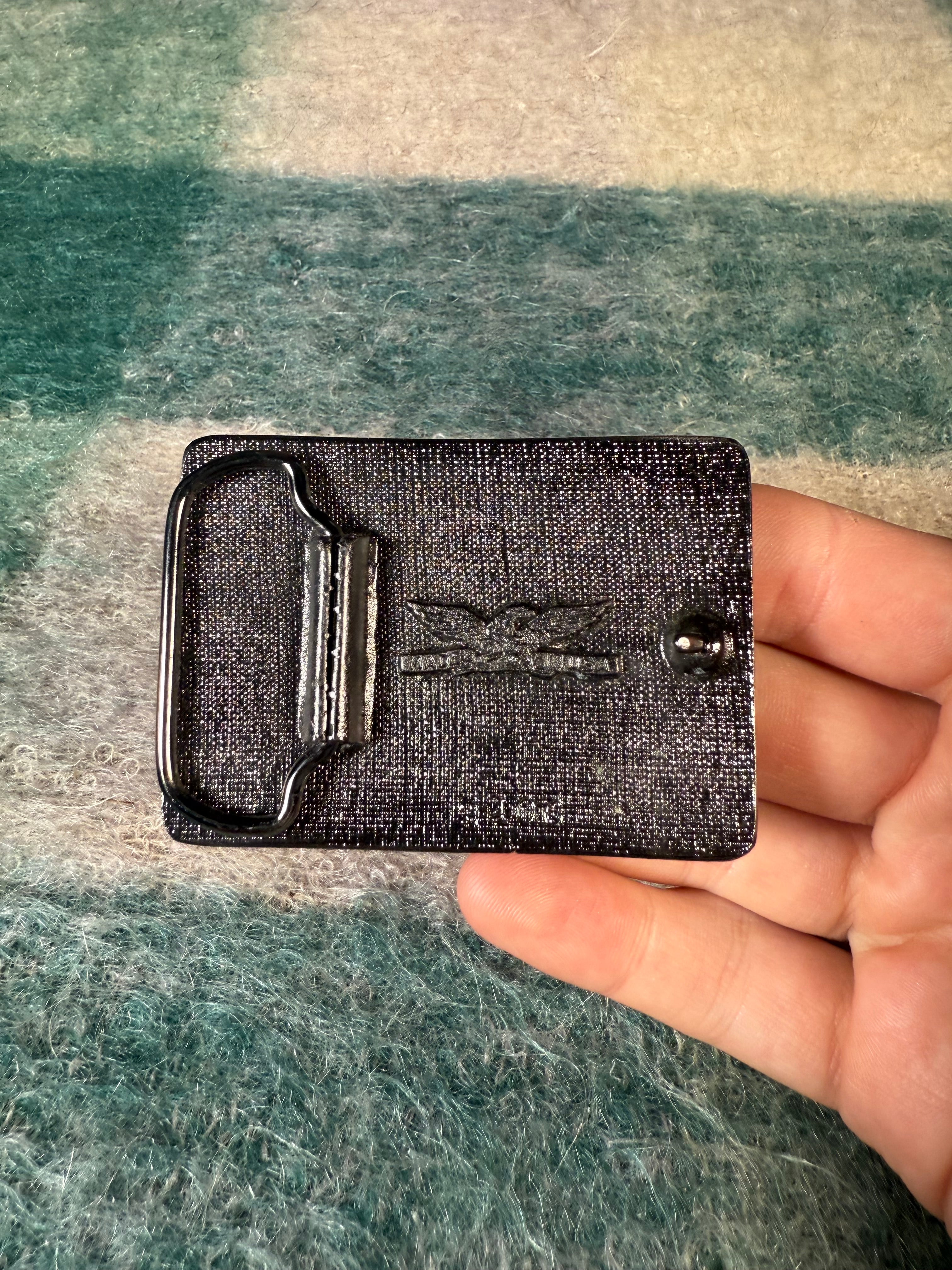 Vintage Jesus Saves Purple Belt Buckle