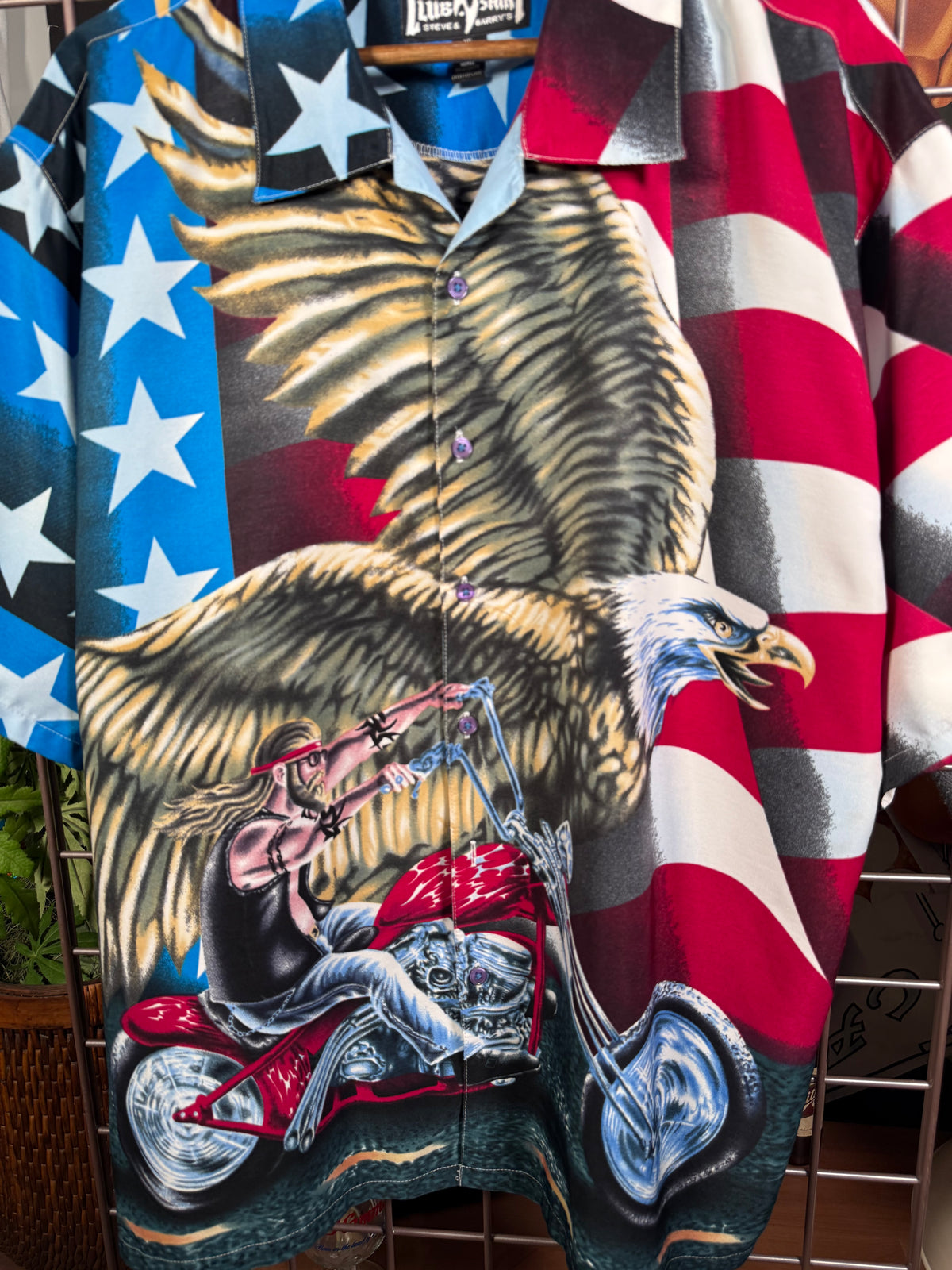 Vintage Steve & Barry’s American Flag Motorcycle Club Shirt (XL)