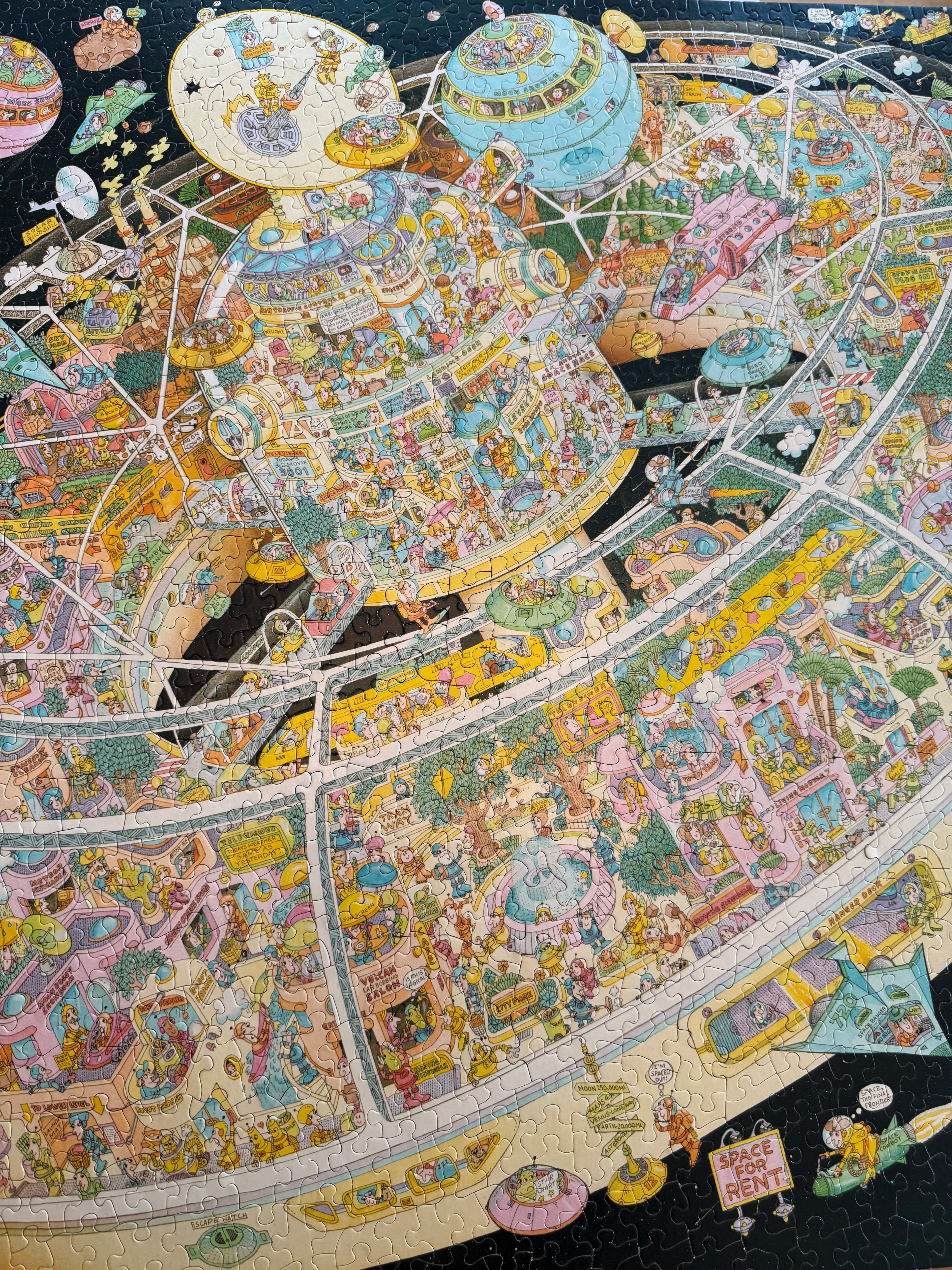 Vintage Space Station 1500 Piece Puzzle (All Pieces)