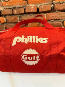 Vintage 80s Phillies Gulf Duffle Bag