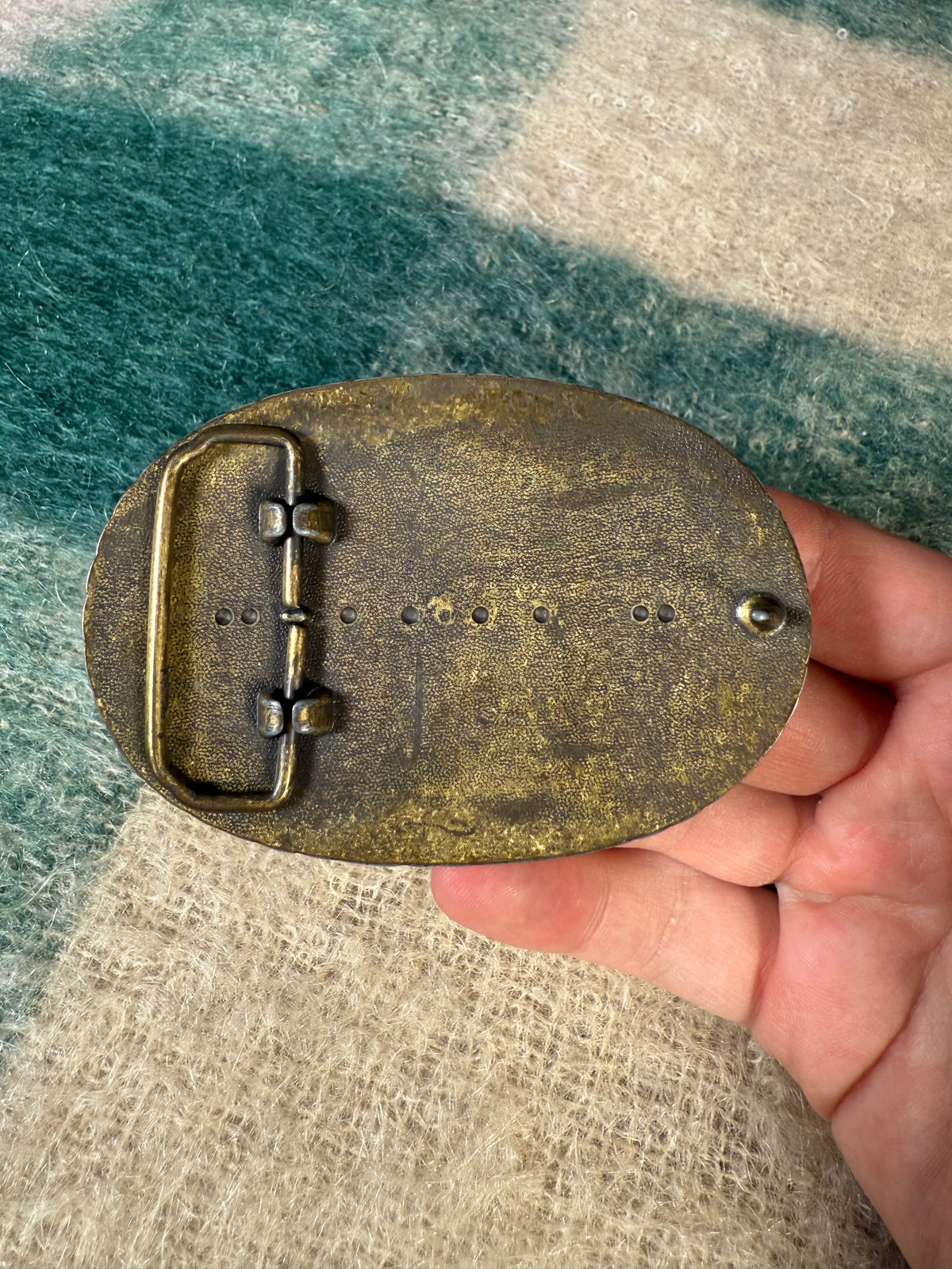 Vintage 70s Kennedy Space Center Shuttle Launch Belt Buckle