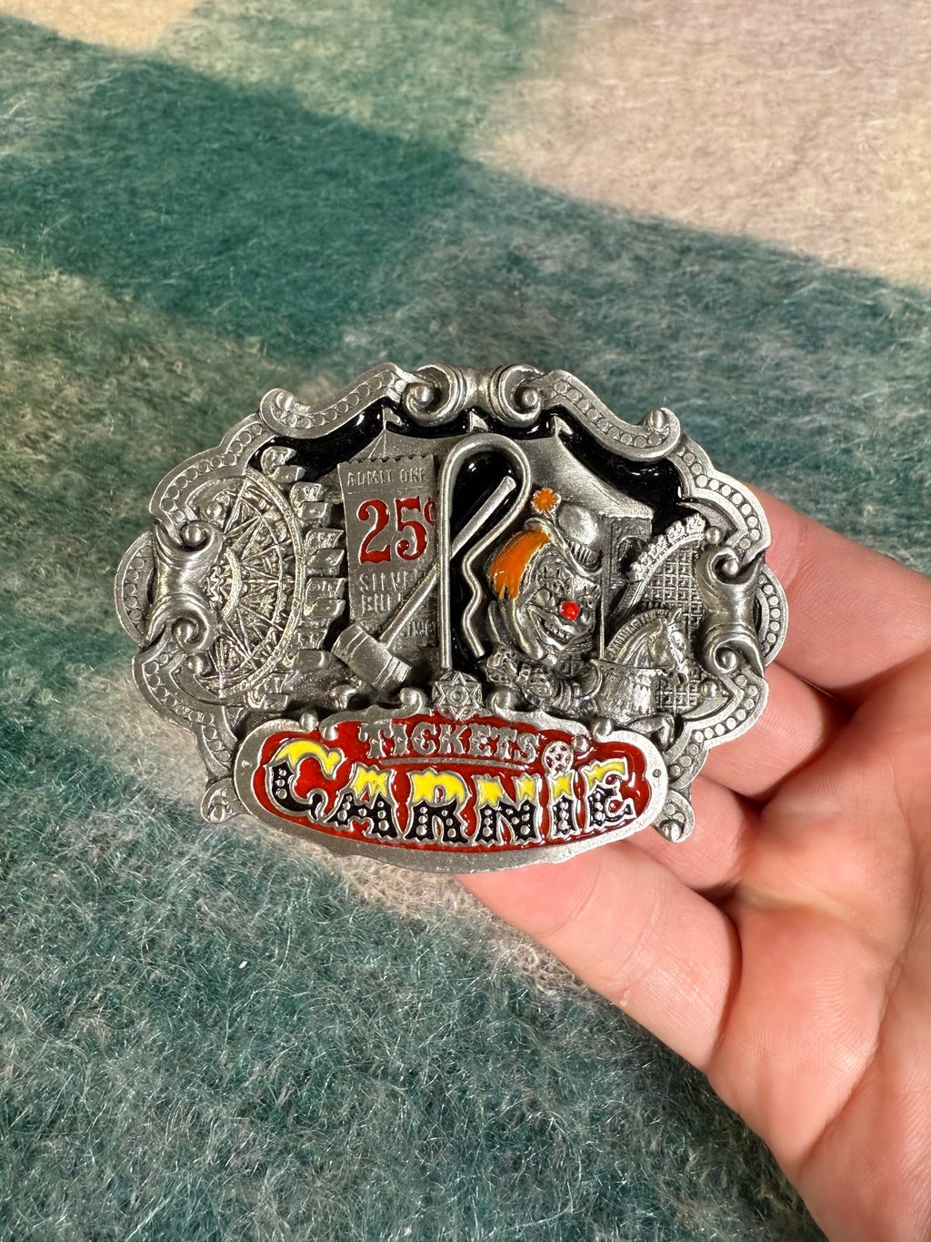 Vintage Carnie Clown Belt Buckle