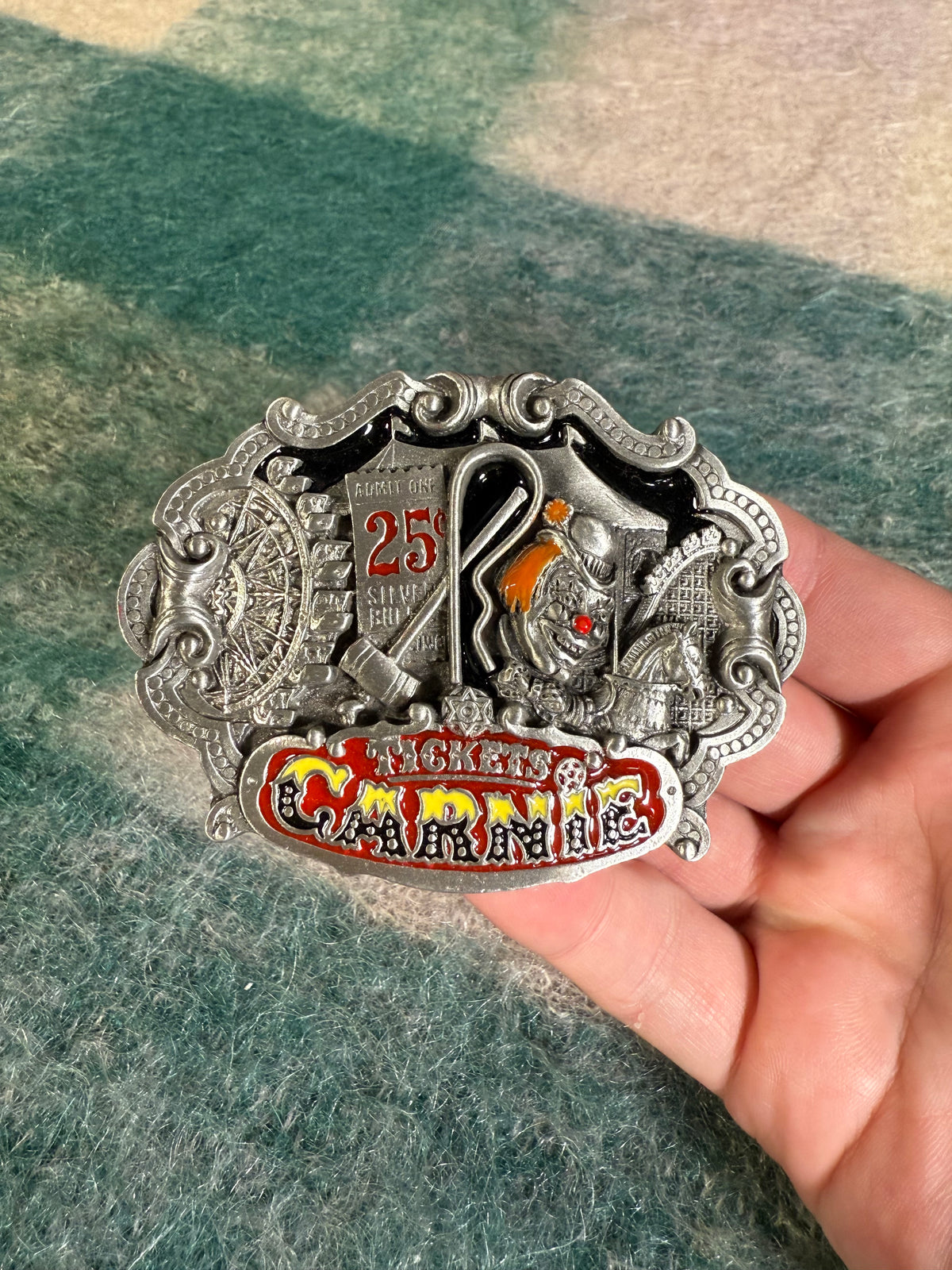 Vintage Carnie Clown Belt Buckle