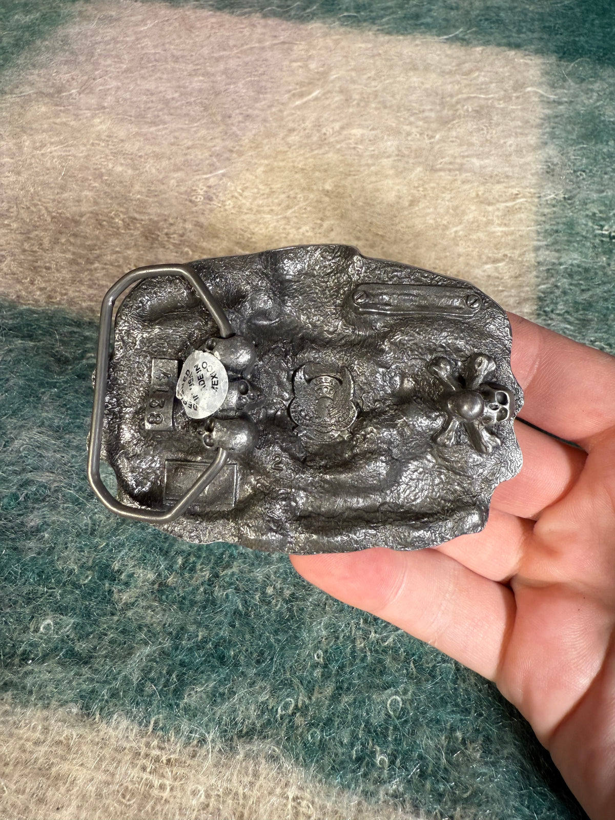 Vintage Ride Hard, Die Free, Trust Me Skull Belt Buckle