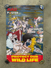 Load image into Gallery viewer, Vintage 1974 Mad Magazine Protect Our Wildlife Poster (21x32 inch)
