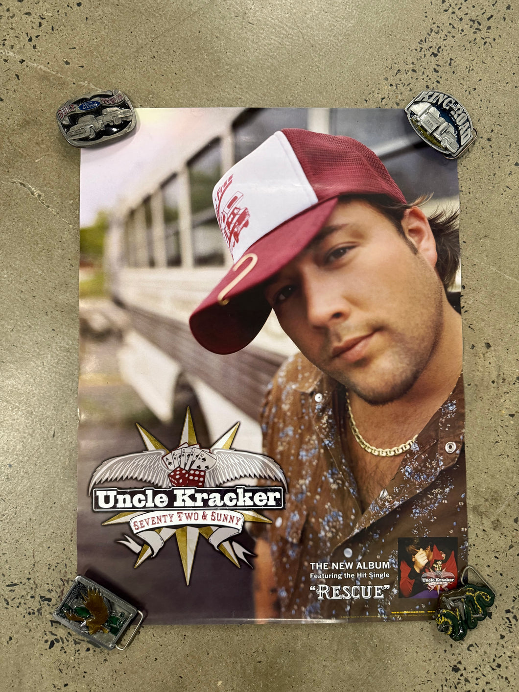 Vintage 2004 Uncle Kracker Seventy Two and Sunny Poster (18x24)