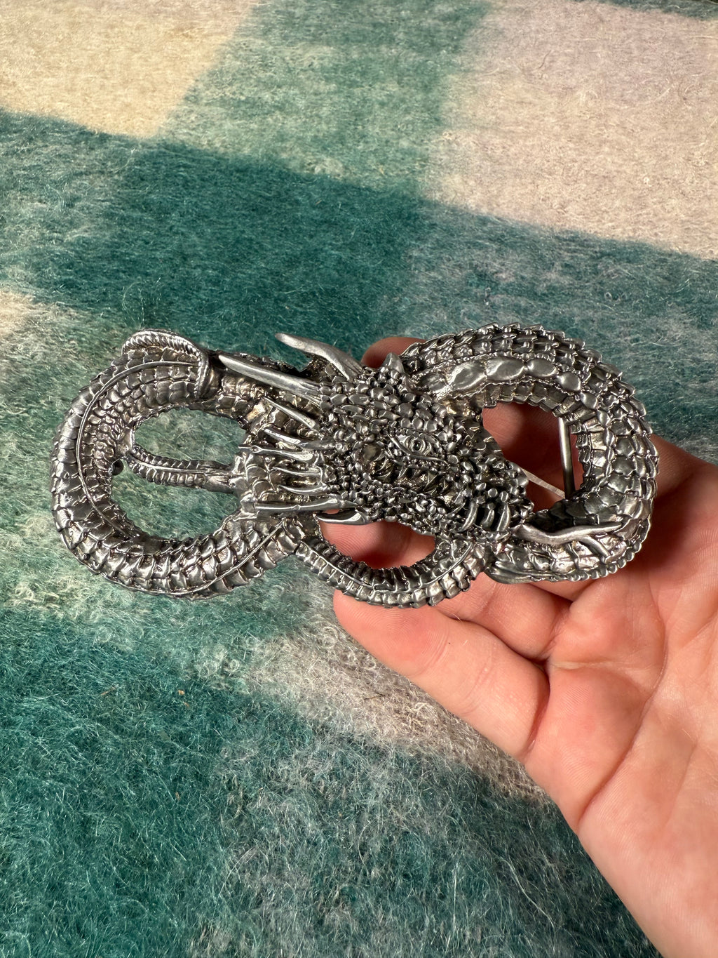 Vintage Dragon Oversized Belt Buckle