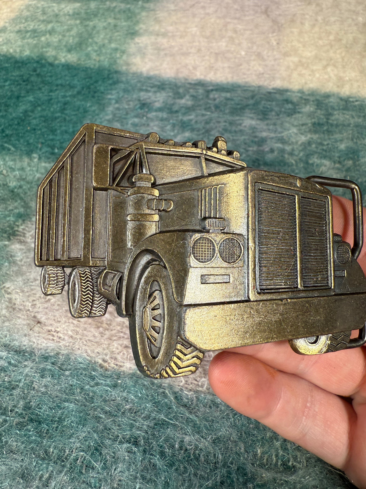 Vintage Semi Truck Belt Buckle