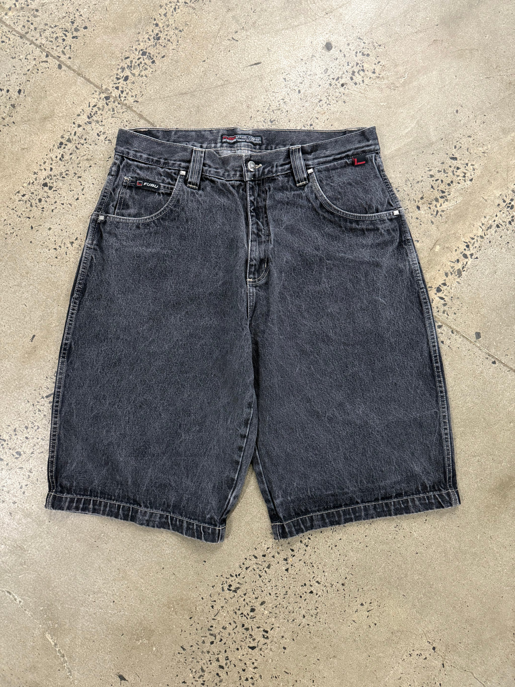 Vintage Y2K Fubu Black Jean Shorts (36)