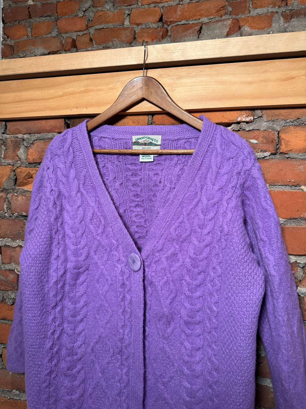 Vintage Purple Merino Wool Knit Sweater (WXL)