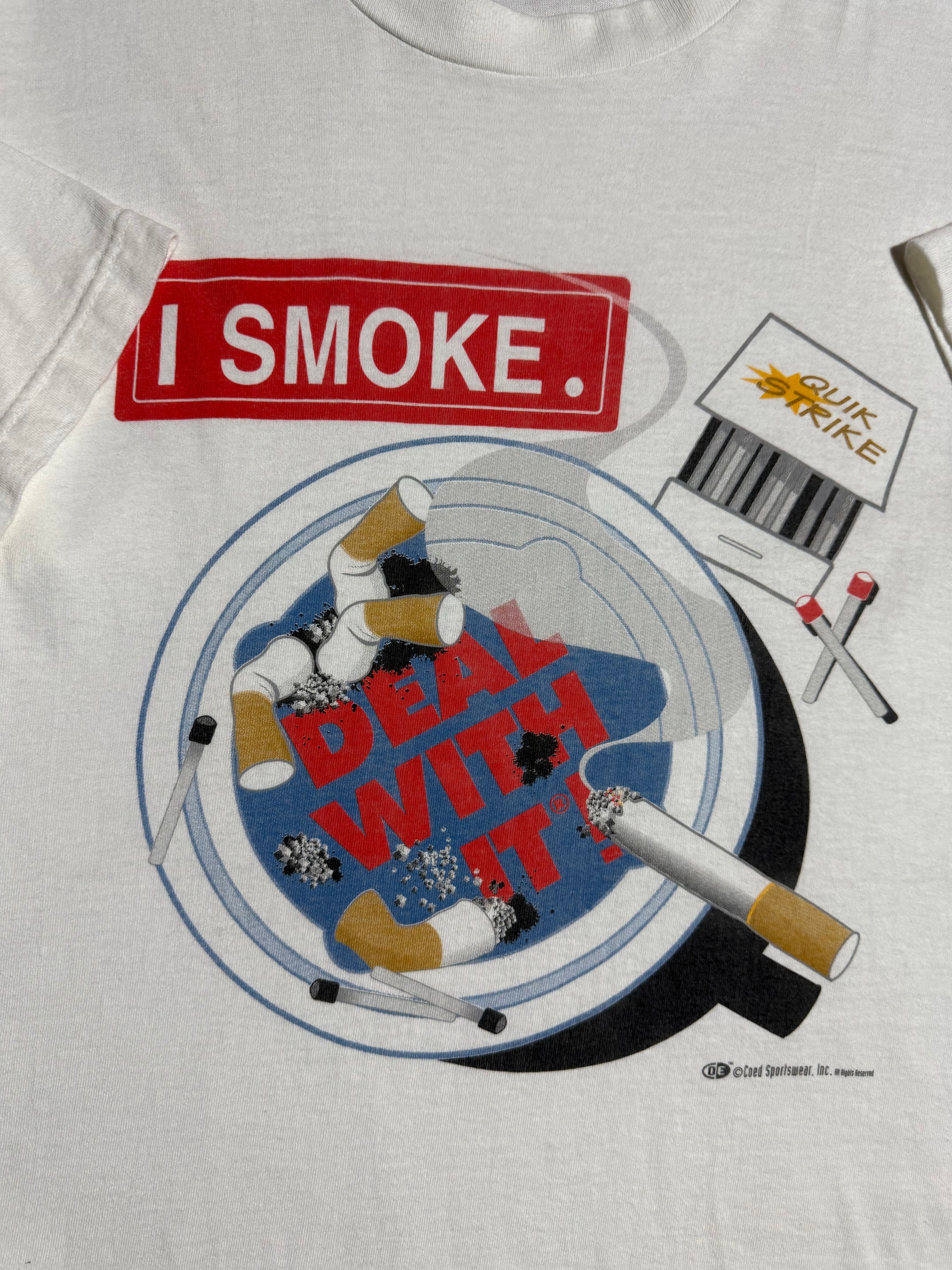 Vintage I Smoke Deal With It T-Shirt (L)
