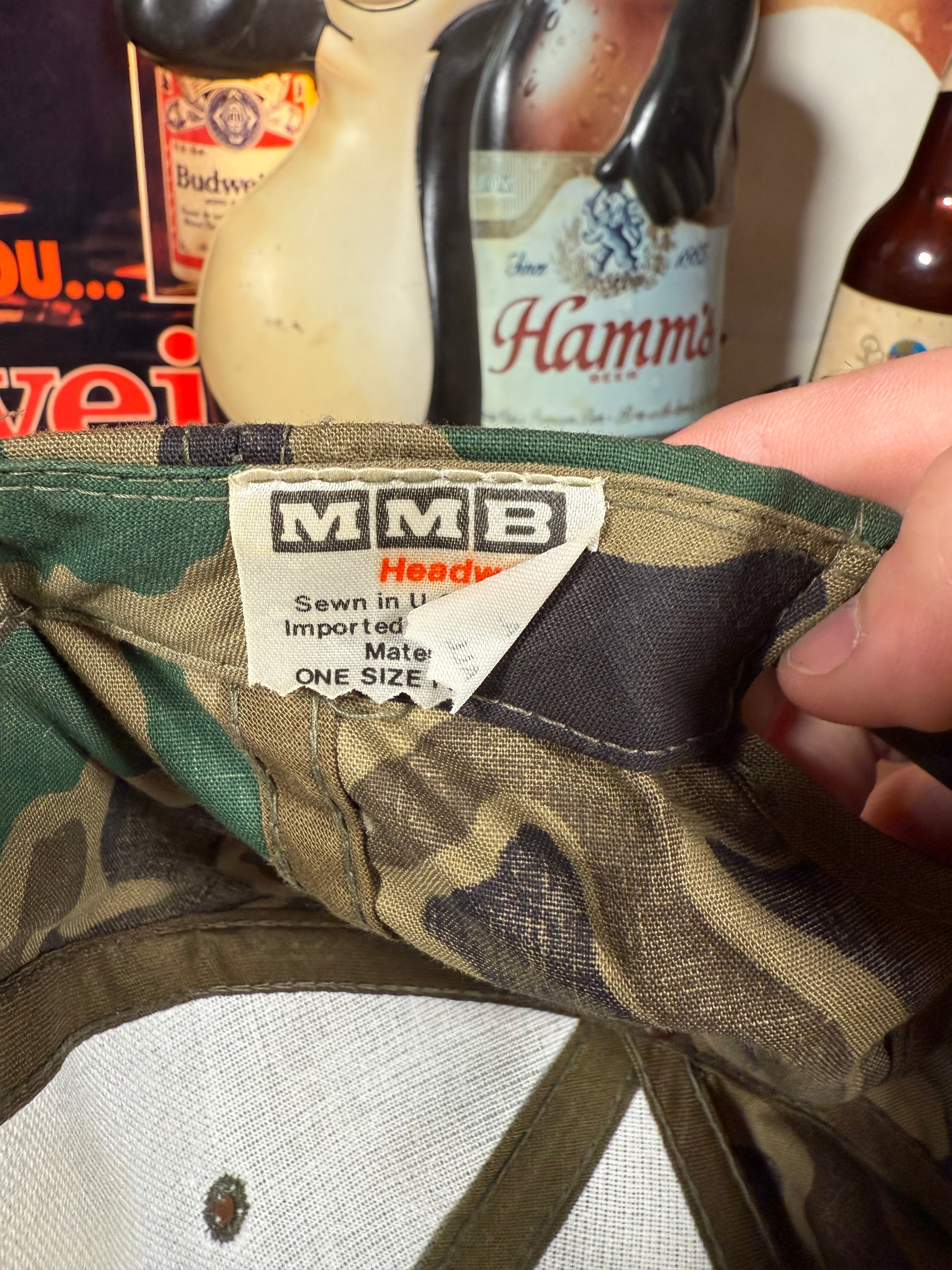 Vintage 80s Whitetail Deer Camo Trucker Hat