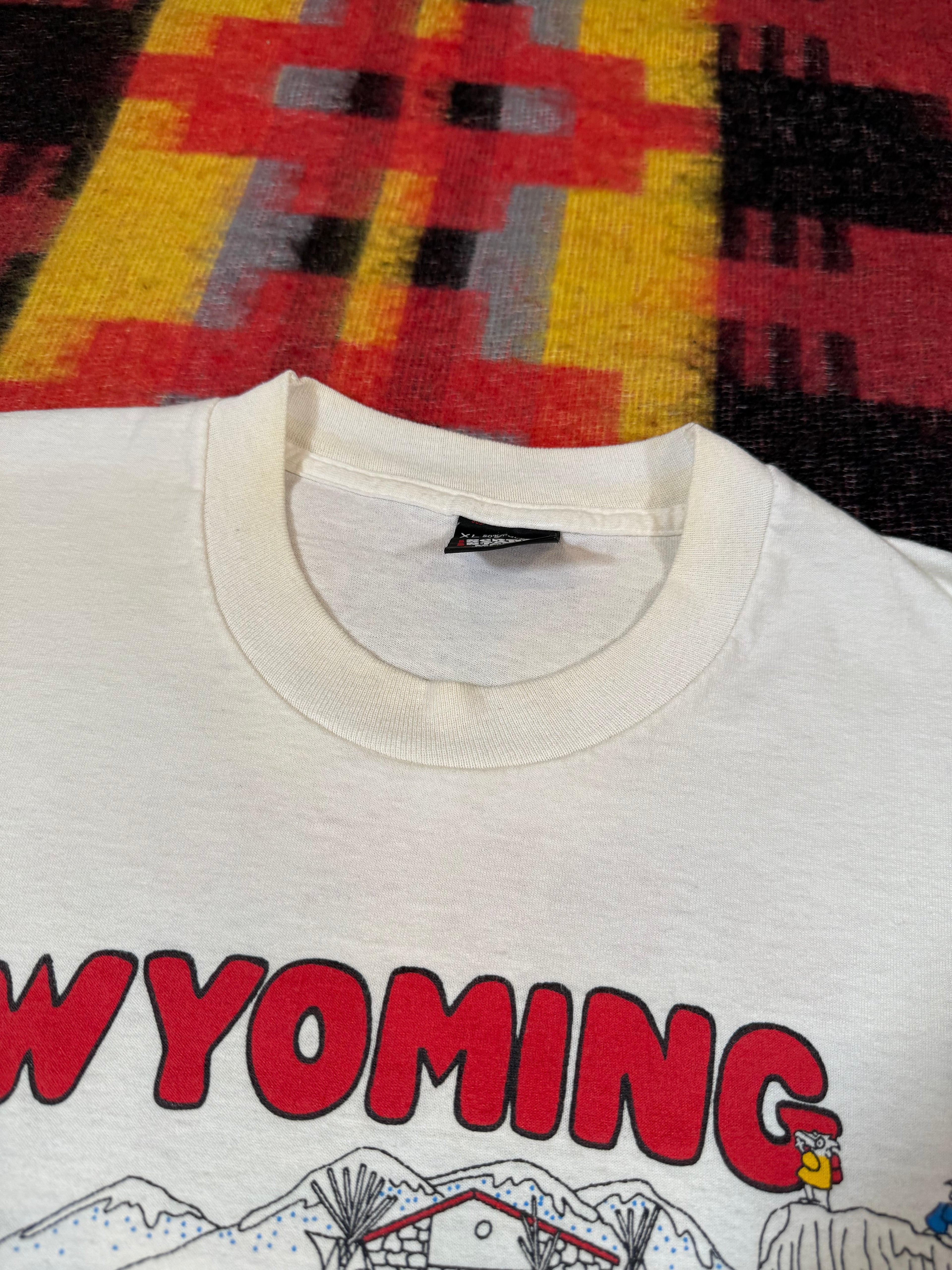 Vintage 1990 Wyoming Double Sided Shirt (L)