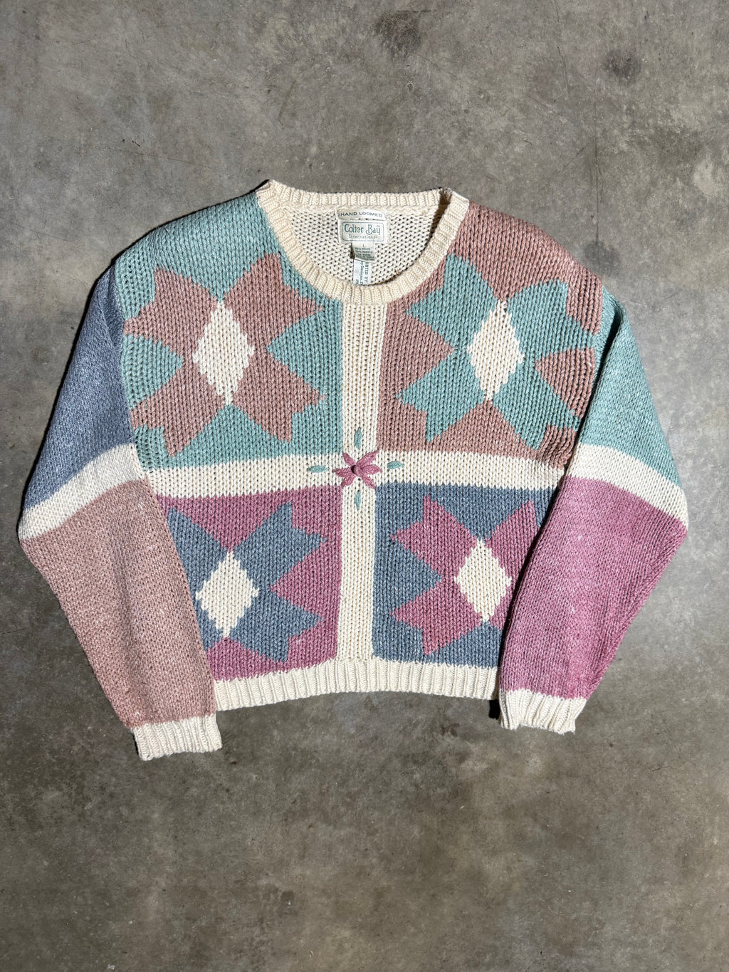 Vintage 1989 Hand Loomed Colter Bay Pattern Sweater (WL)