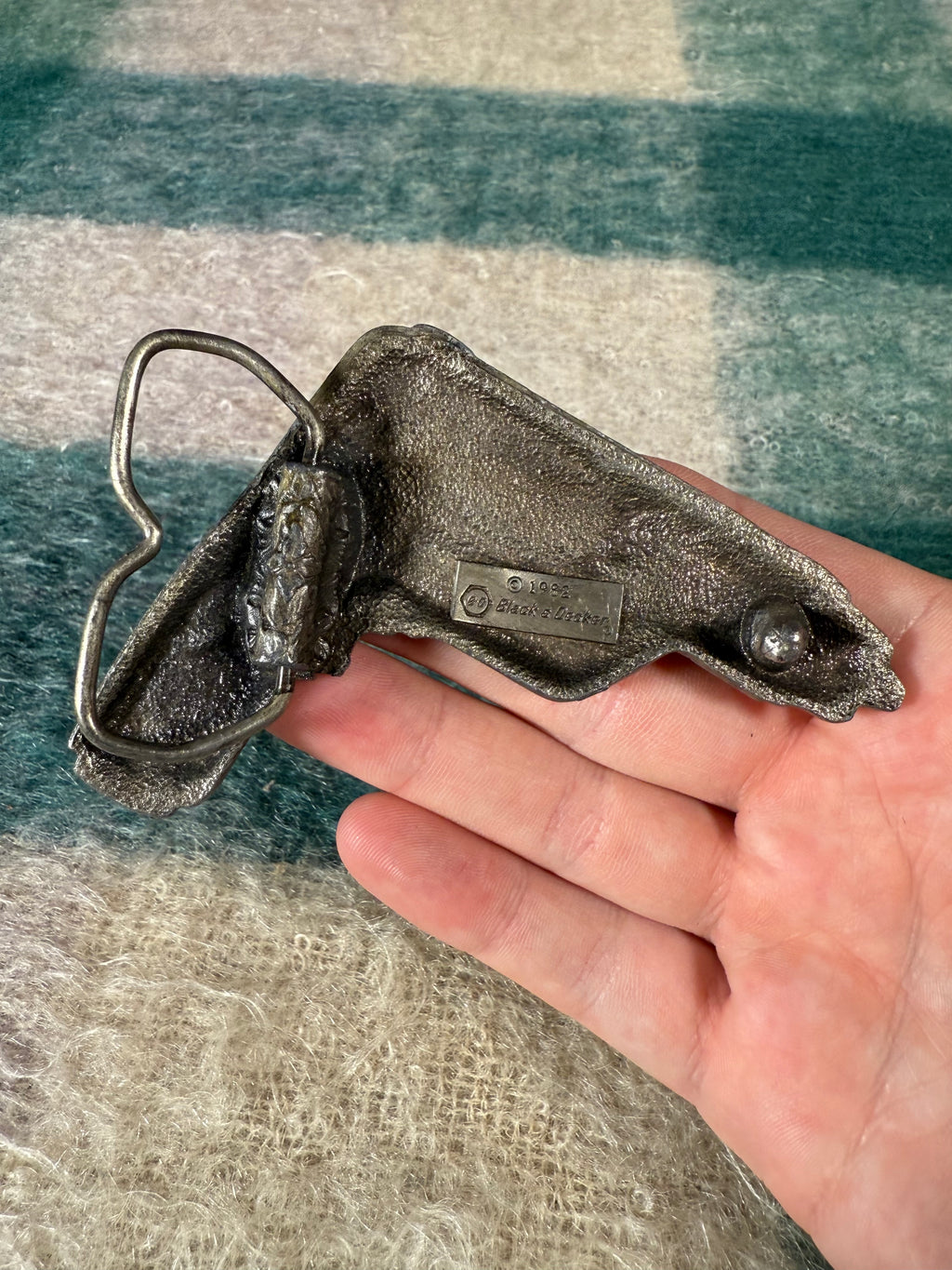 Vintage 1982 Black & Decker Drill Belt Buckle