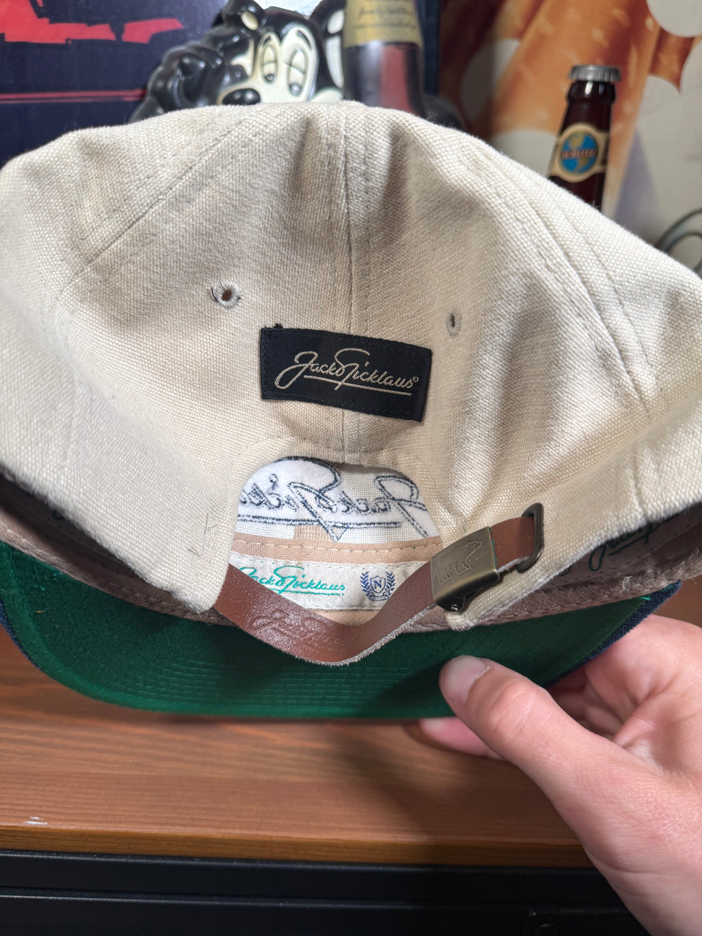 Vintage Jack Nicklaus Golf Leather Strap Hat
