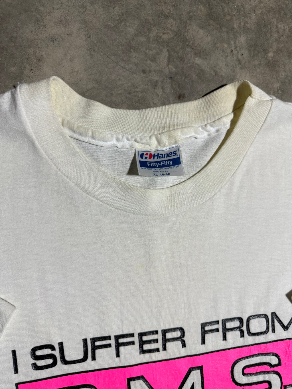 Vintage 90s I Suffer From PMS Putting Up With Mens Sh** T-Shirt (XL)