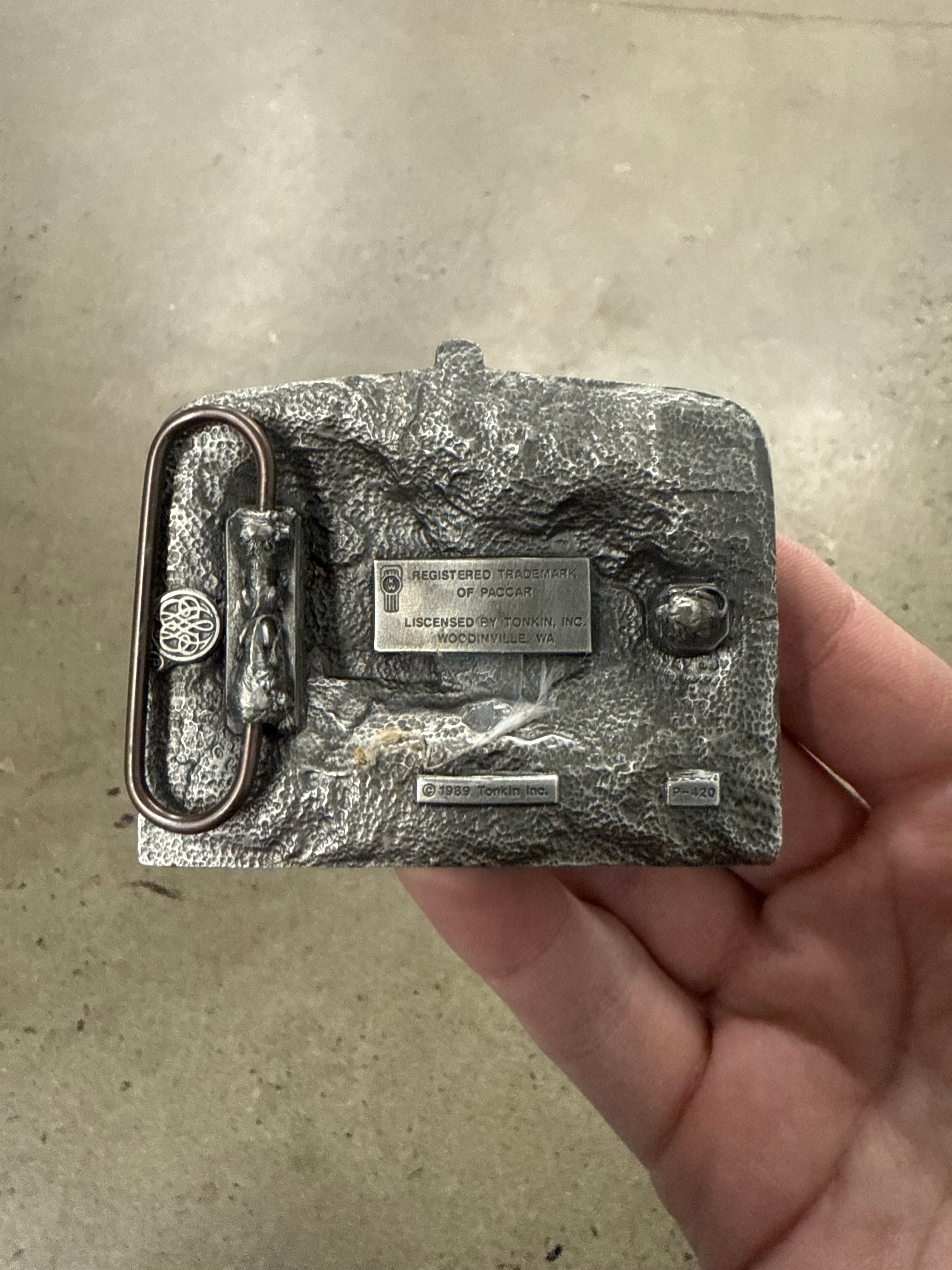Vintage Kenworth Tractor Trailers Belt Buckle