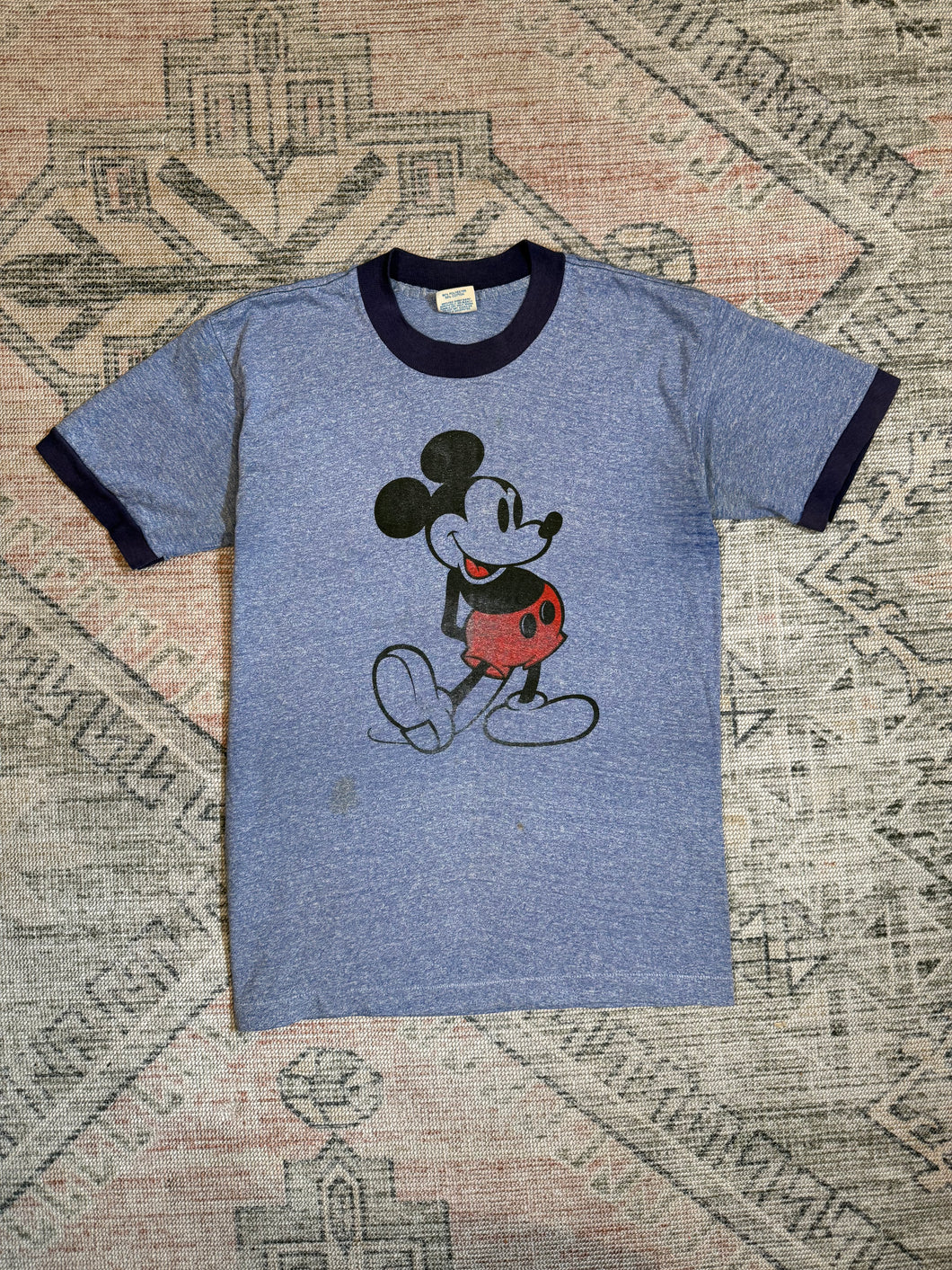 Vintage 80s Mickey Mouse Ringer T-Shirt (S)