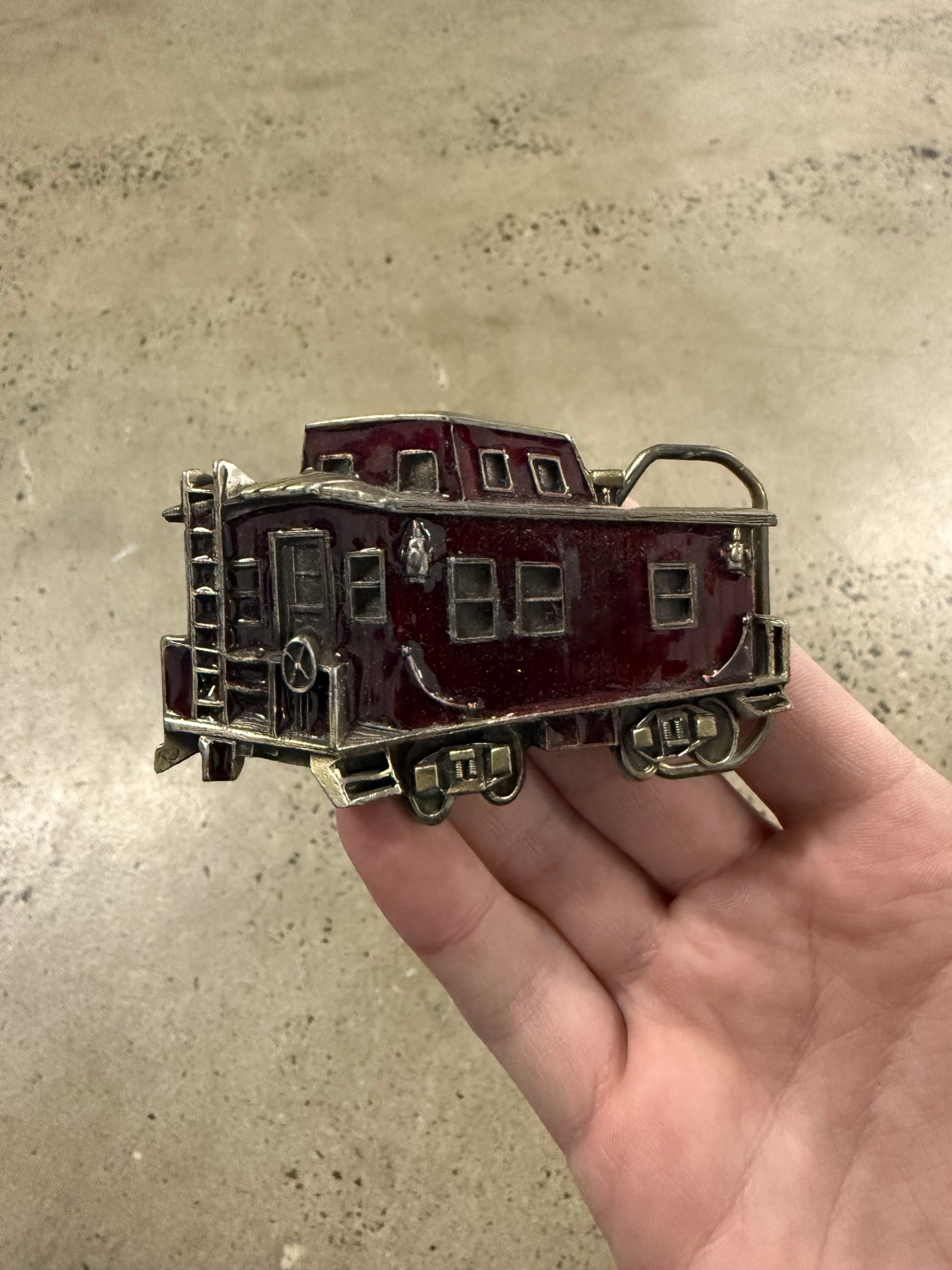 Vintage Train Car Belt Buckle