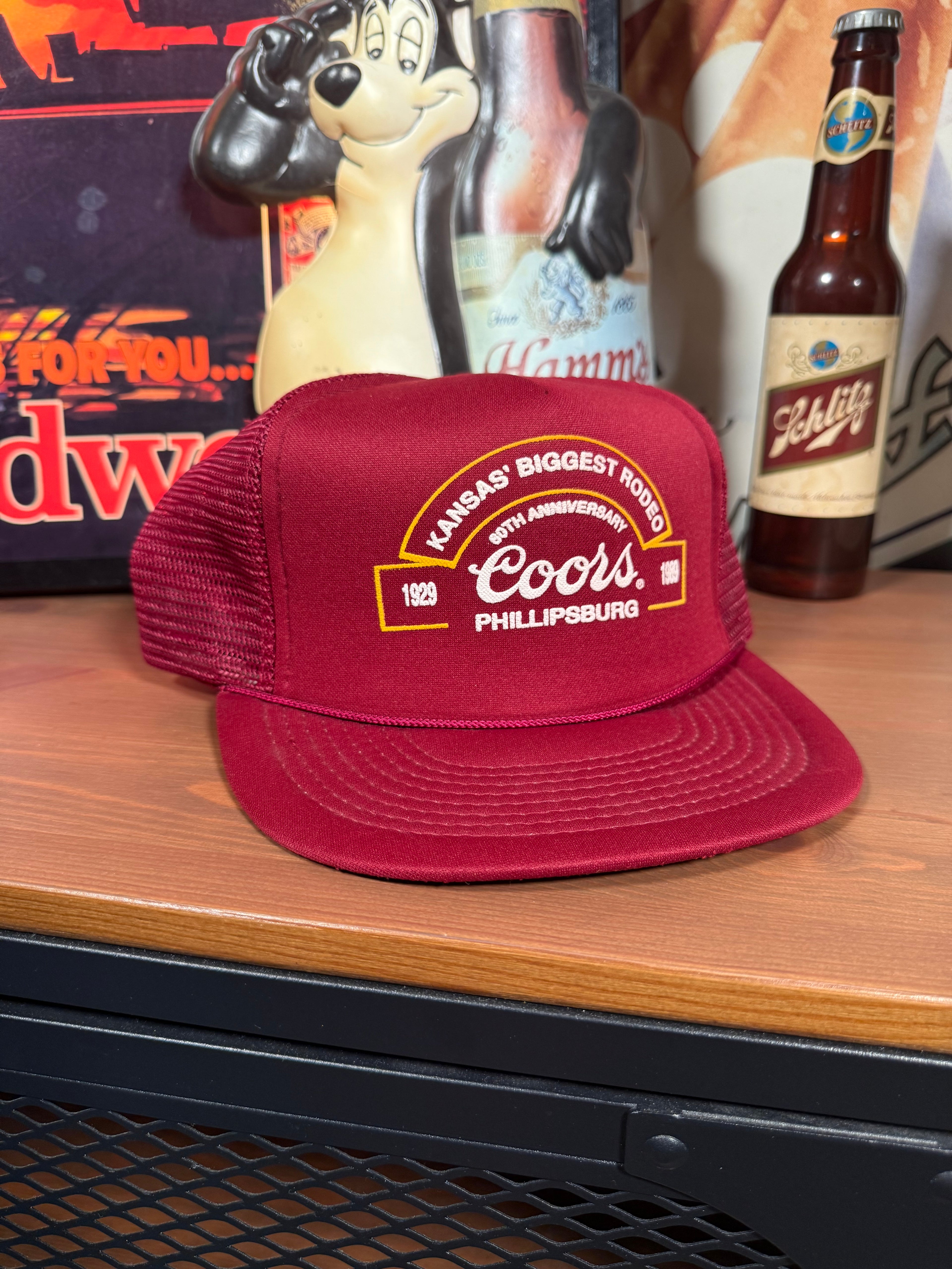 Vintage 1989 Coors Rodeo Trucker Hat