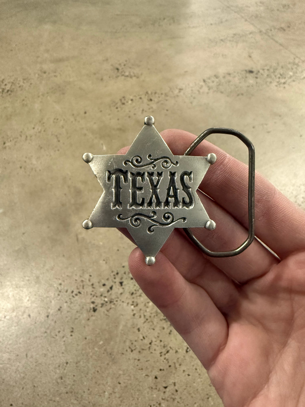 Vintage Texas Sheriffs Star Belt Buckle
