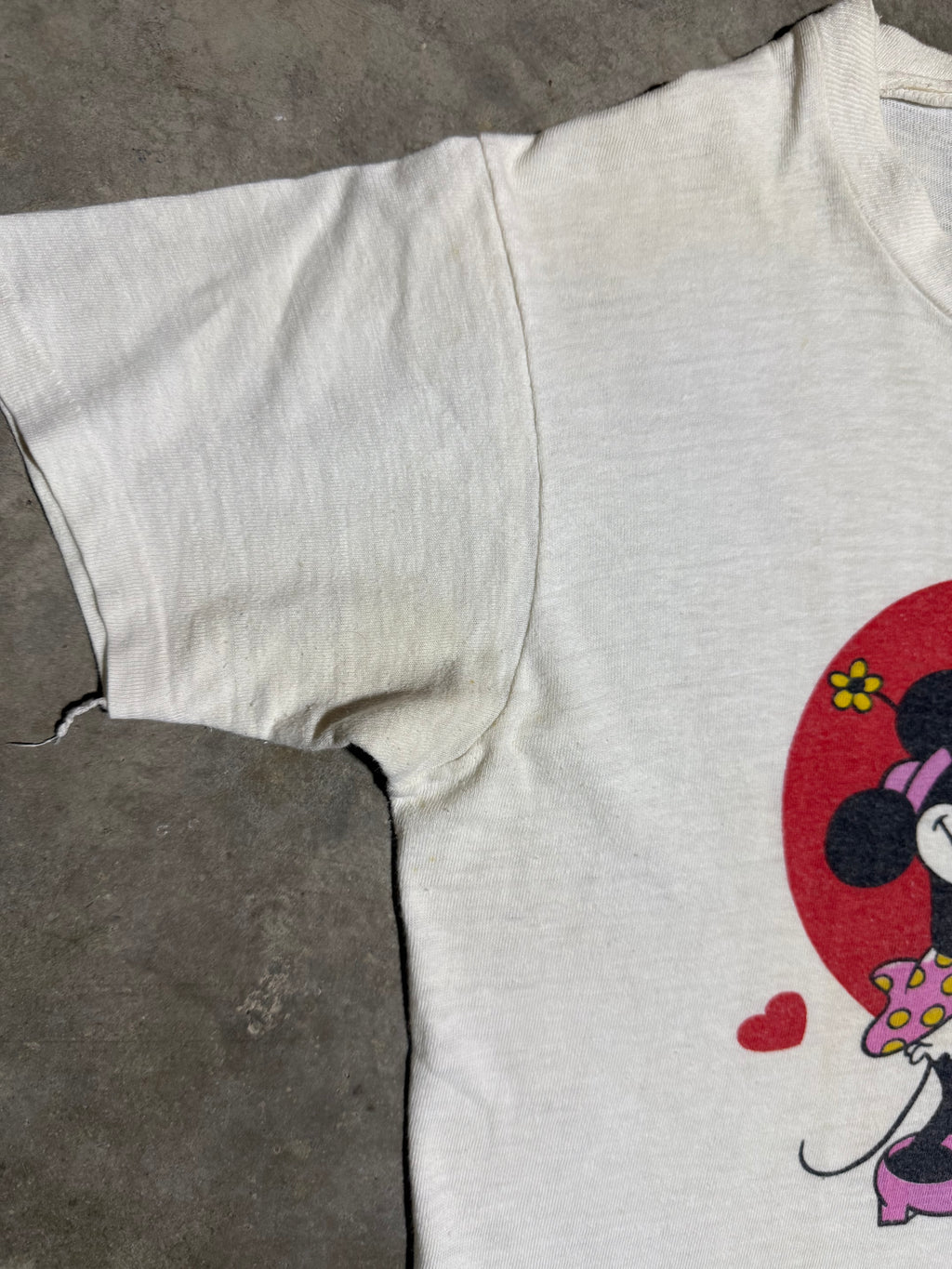 Vintage 70s Mickey and Minnie Heart Tee (XS 16x21)