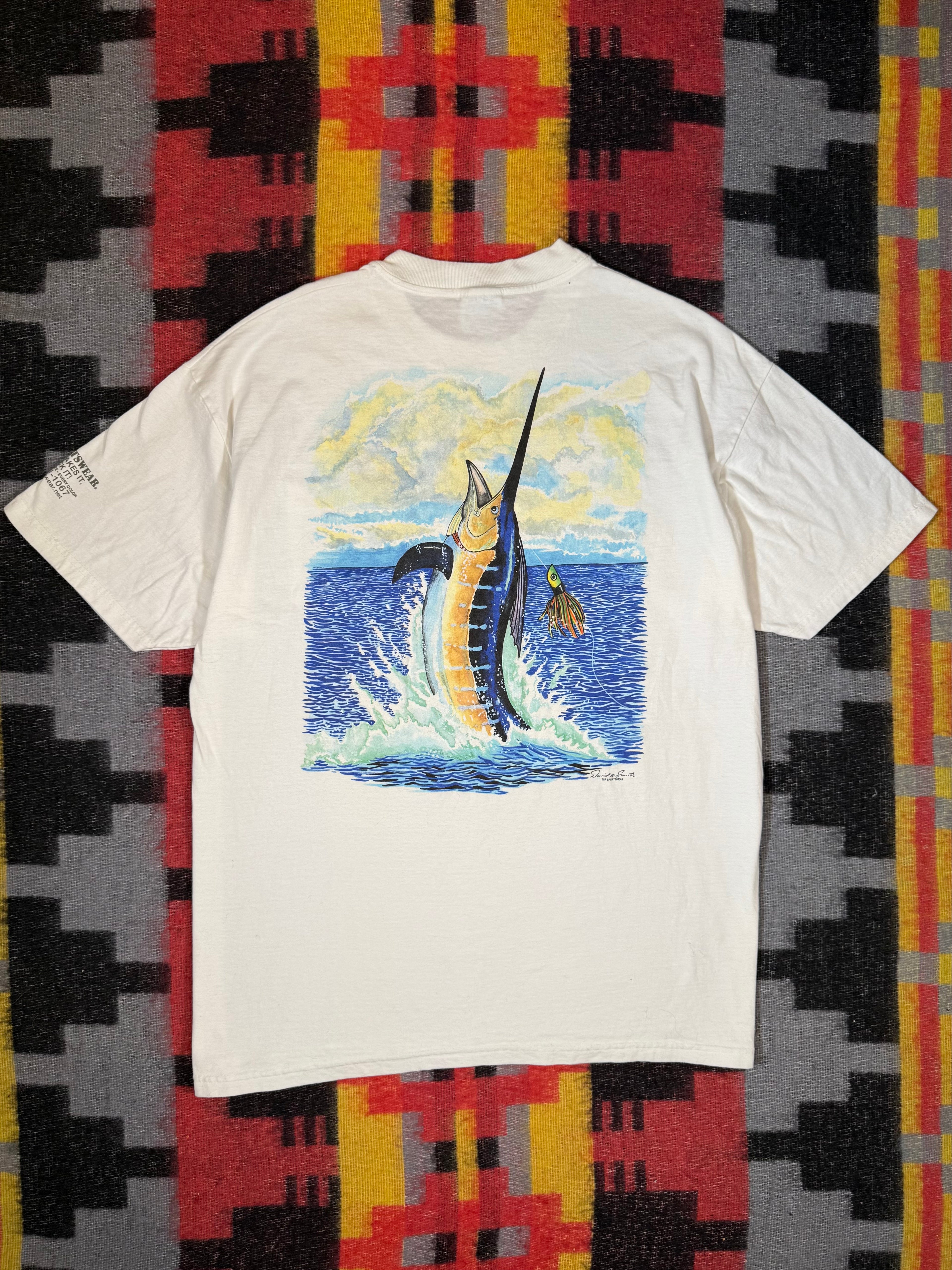 Vintage 90s Marlin Pocket Tee (XL)