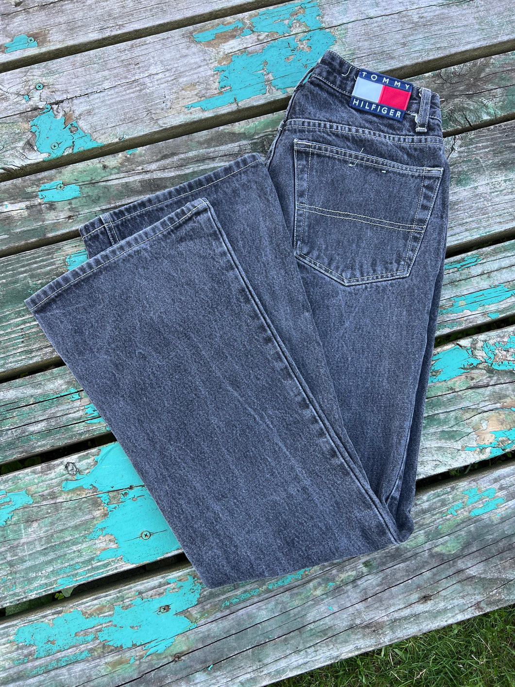 Vintage Tommy Hilfiger Womens Flare Jeans (7, 30x31)