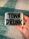 Vintage 2000s Town Drunk Belt Buckle