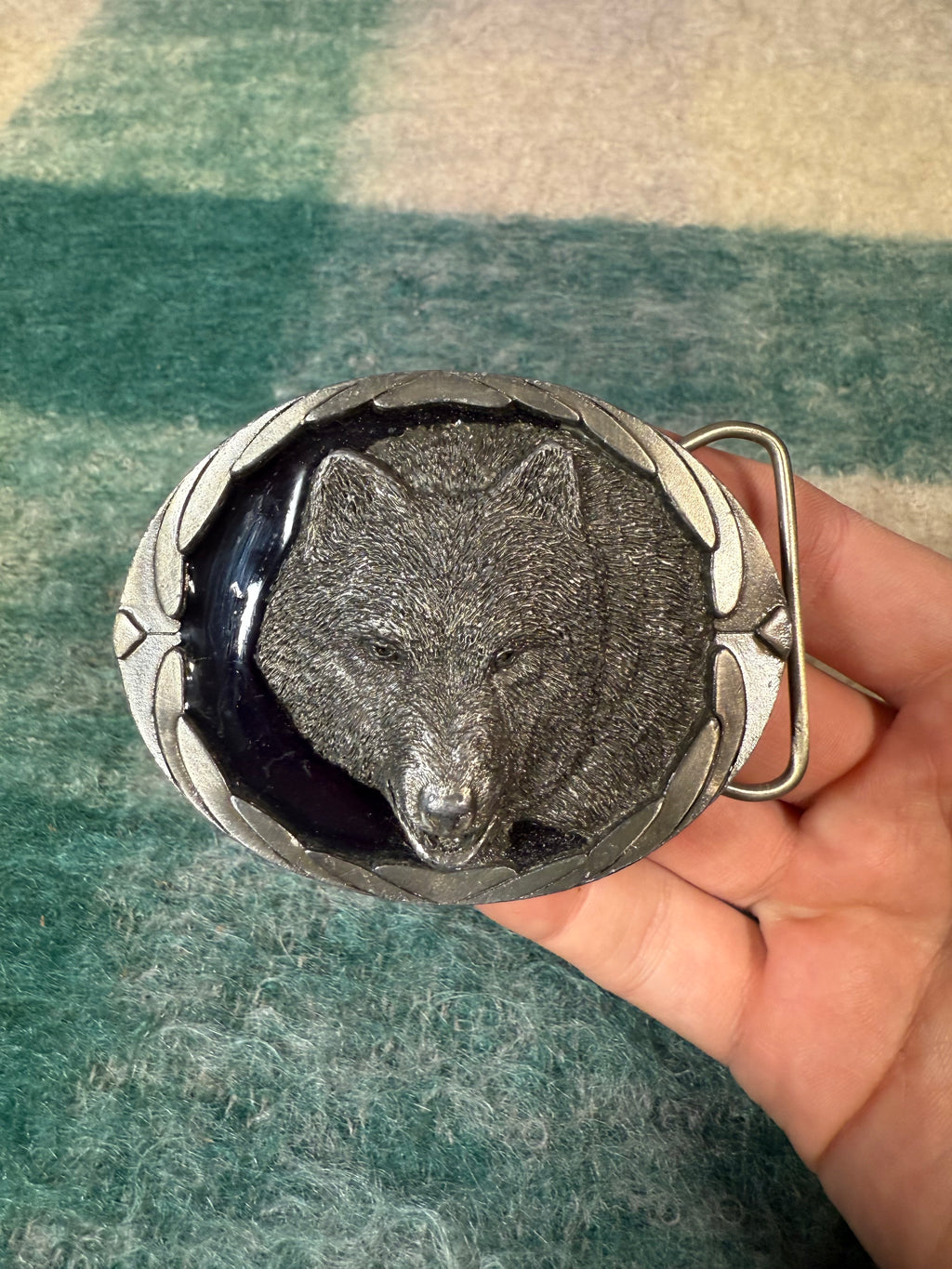 Vintage 3D Wolf Belt Buckle