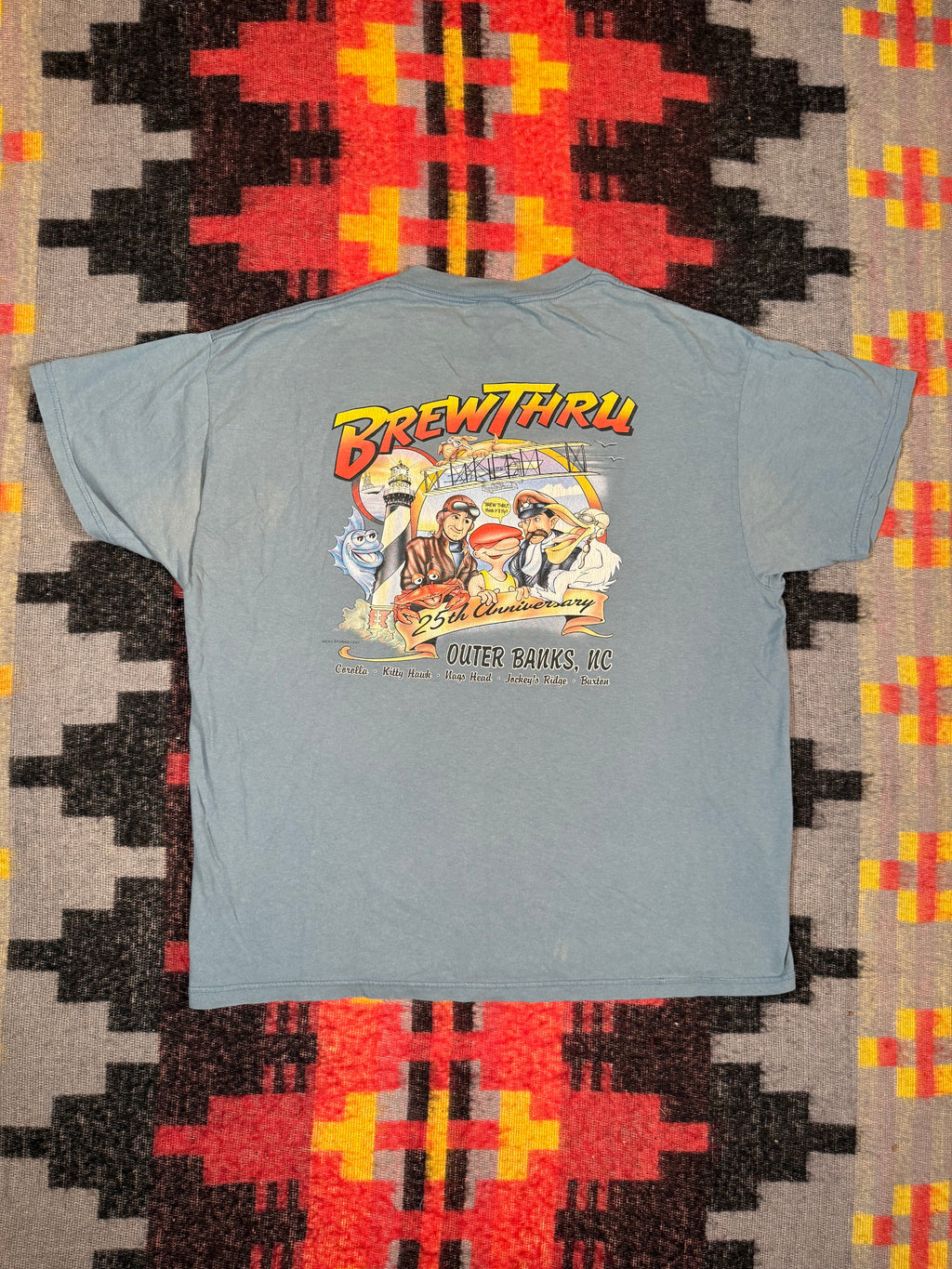 Vintage 2002 Distressed Brew-Thru Shirt (2XL)