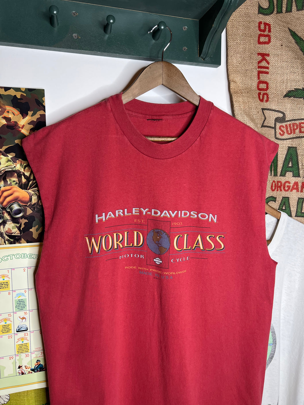 Vintage World Class Harley Davidson Cutoff Shirt (XL)