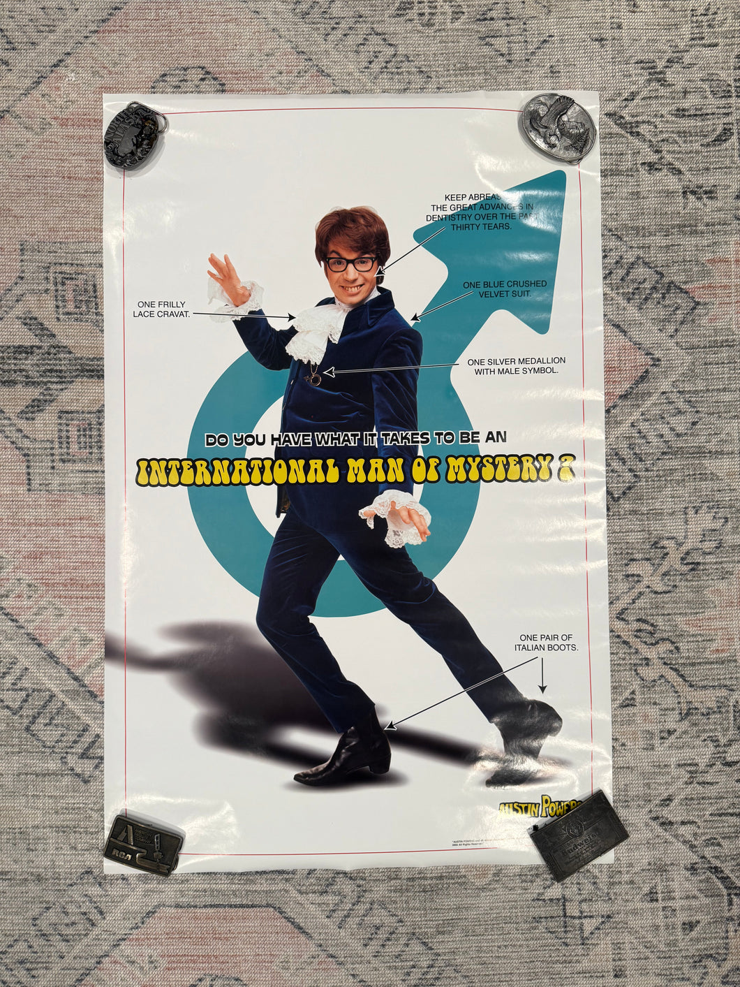 Vintage 2002 Austin Powers Outfit Poster (22.5x34.5)