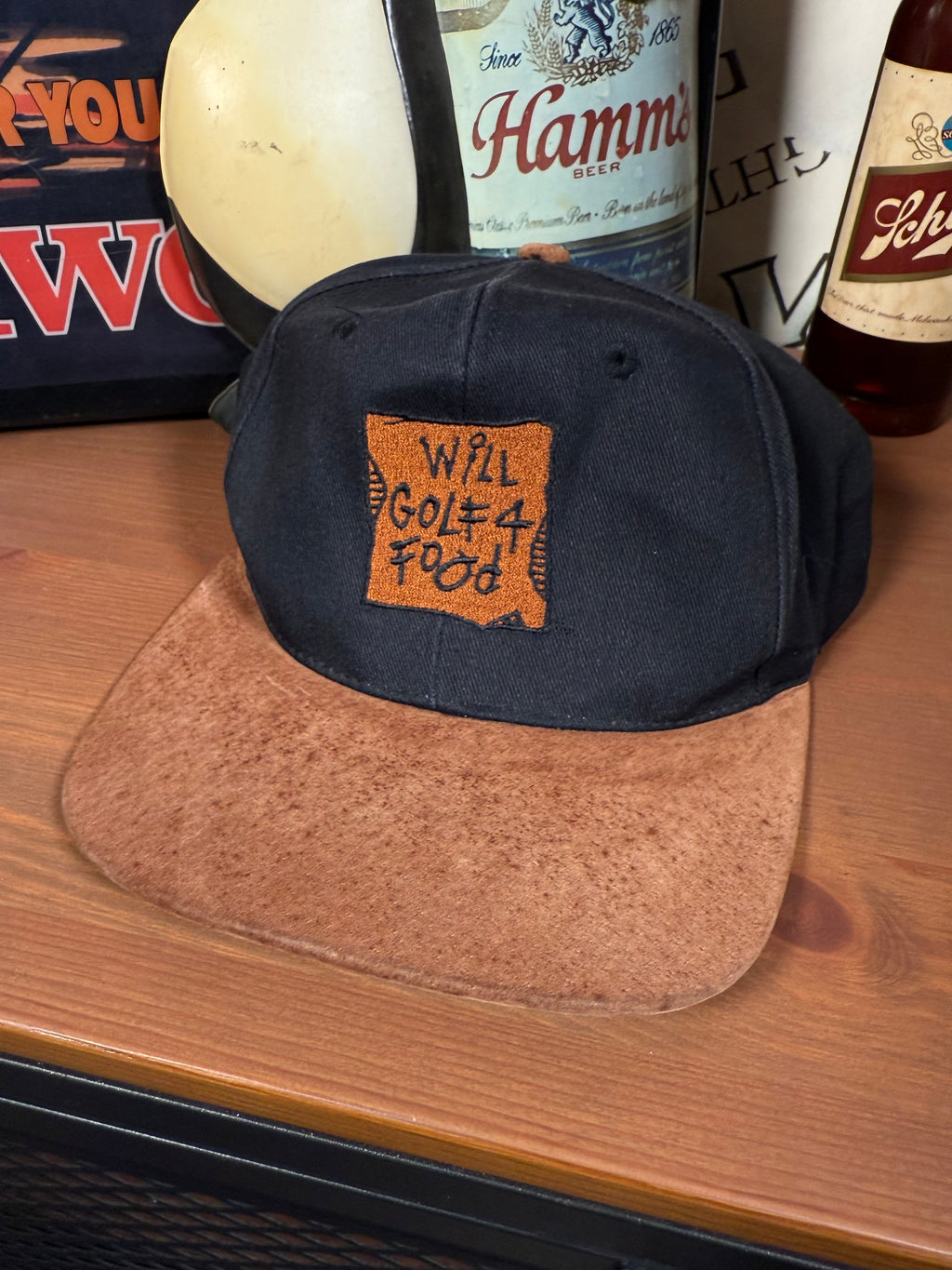 Vintage “Will Golf For Food” Strapback Hat