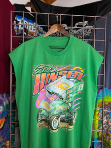 Vintage Green Steve Kinser Sprint Car Cutoff Shirt (2XL)