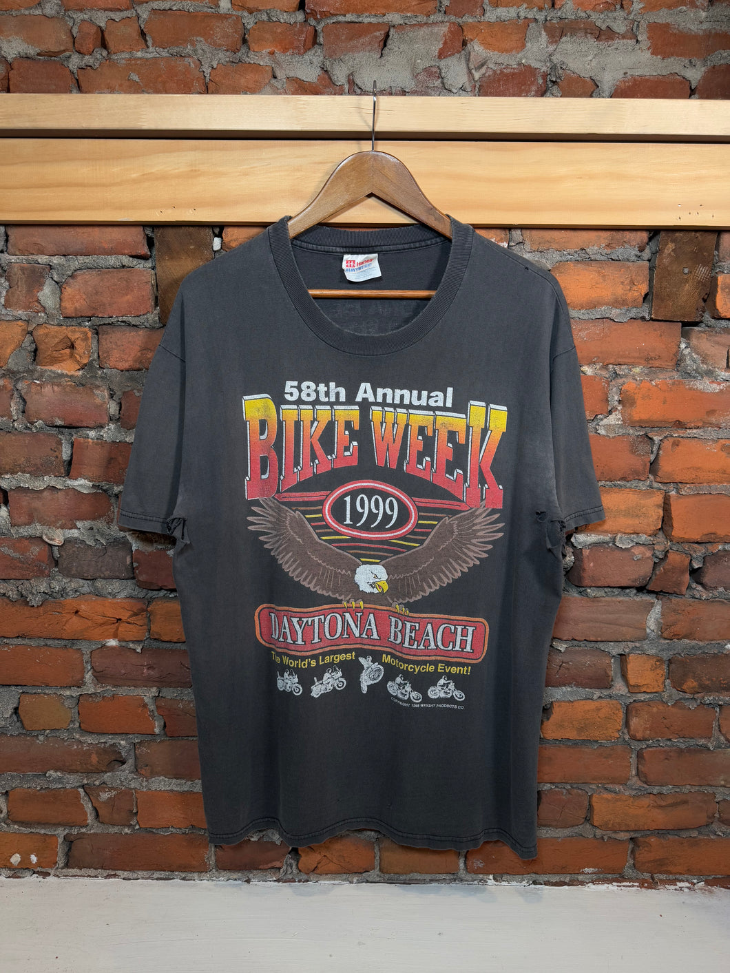 Vintage 1997 Bike Week Distressed Tee (L)