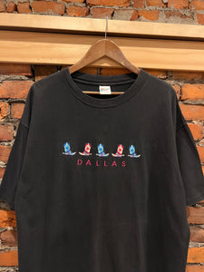 Vintage Embroidered Dallas Cowboy Boots Tee (2XL)