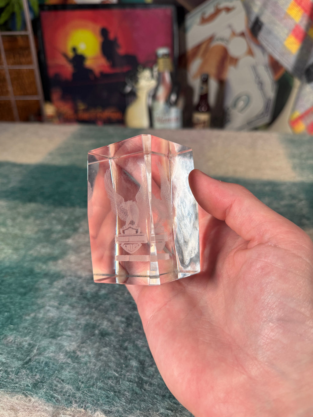 Vintage Harley Davidson 3D Glass Display