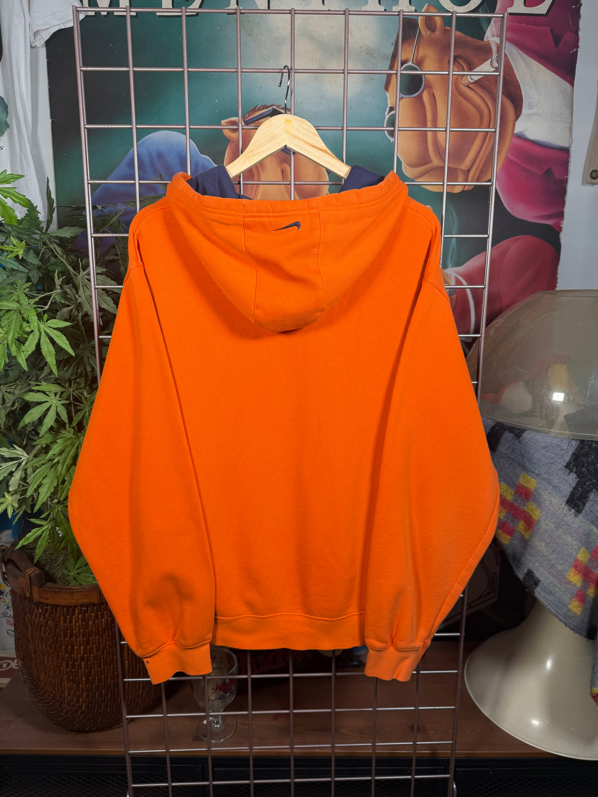 Vintage Early 2000s Nike Cut Neck Hoodie (L)