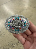 Vintage Rose Belt Buckle