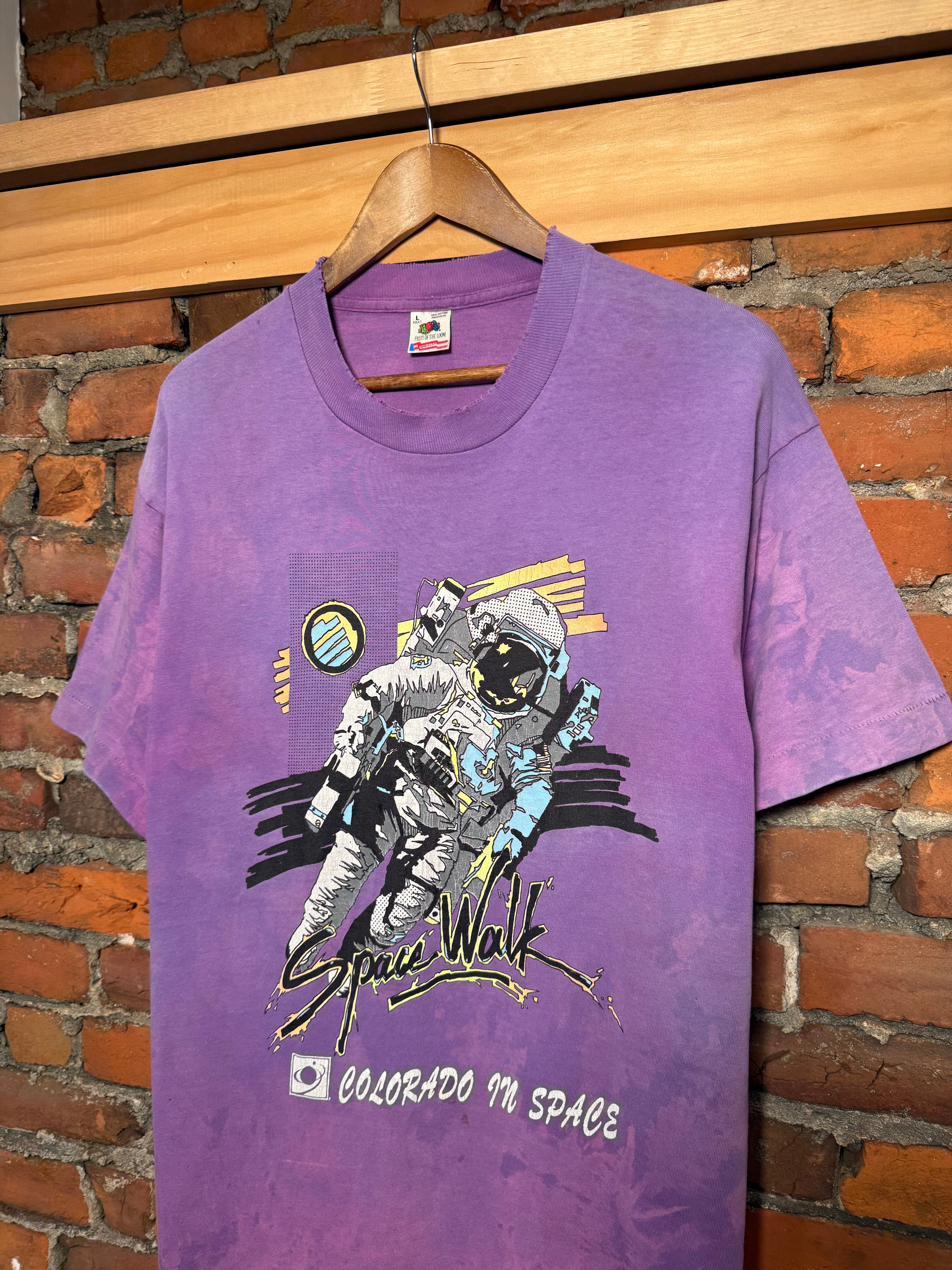 Vintage Early 90s Colorado In Space Tie Dye Shirt (L)