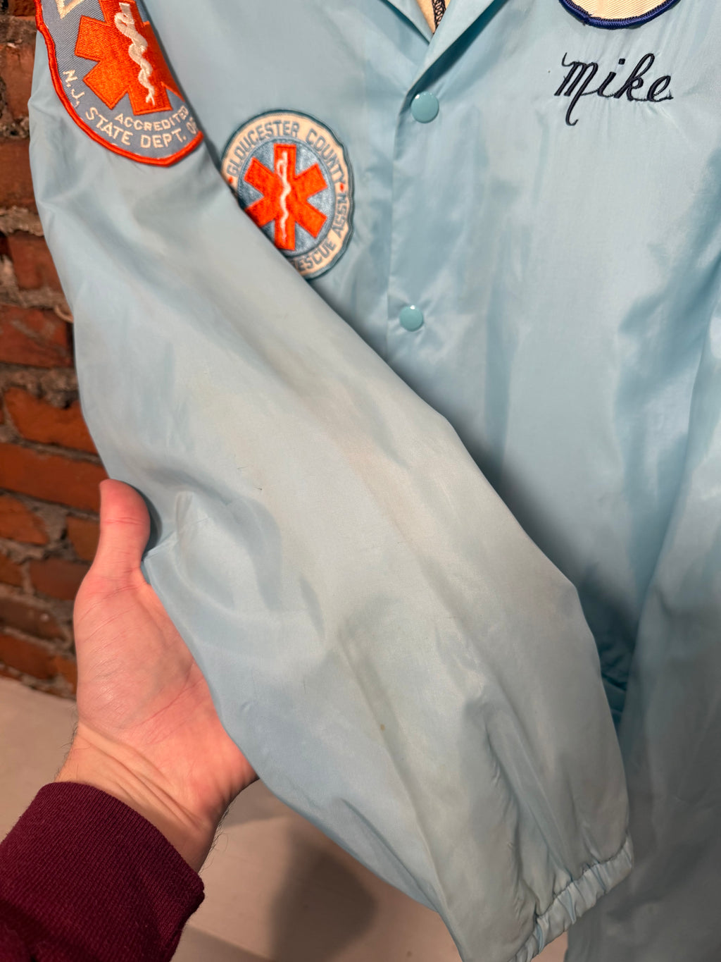 Vintage 70s Deptford Rescue Chainstitched Patch Jacket (L)