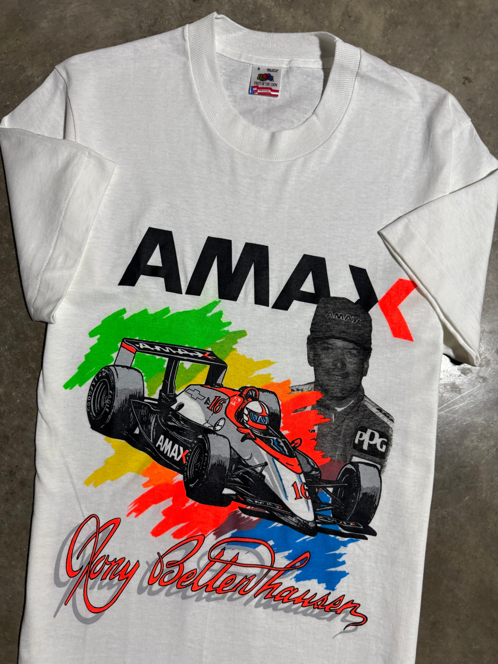 Vintage Early 90s Amax Tony Bettenhausen Racing T-Shirt (S)