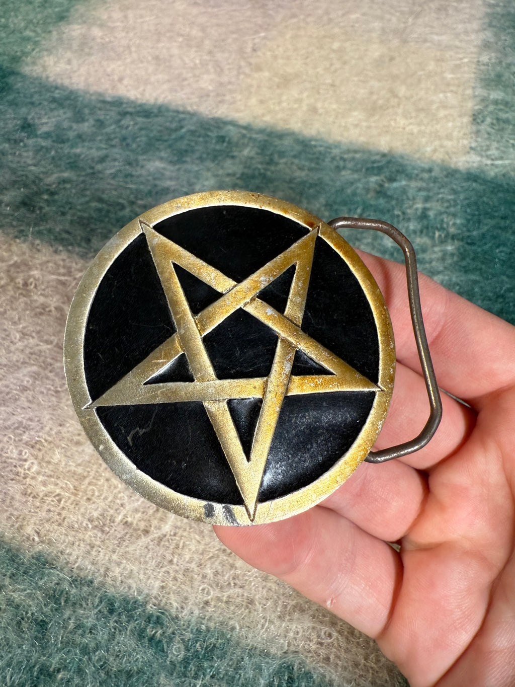 Vintage Pentagram Belt Buckle