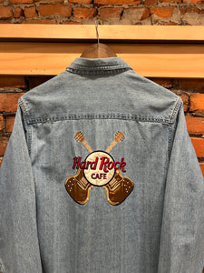 Vintage Hard Rock Cafe Embroidered Jean Shirt (WL)