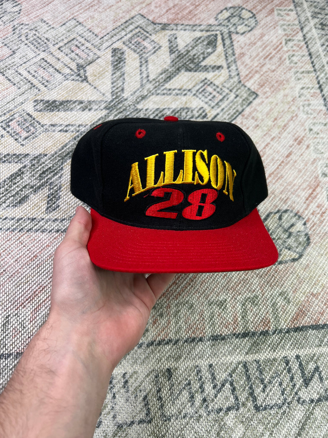 Vintage Davey Allison Embroidered Nascar SnapBack Hat